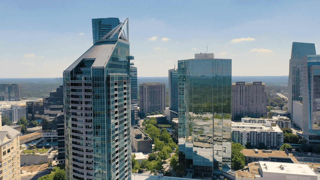 Aerial view of the Atlanta skyline, home of New Acquisitions